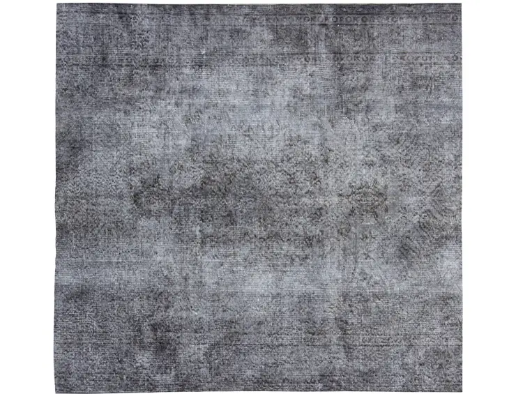 Grau Türkei Vintage Teppich 160 x 160 cm