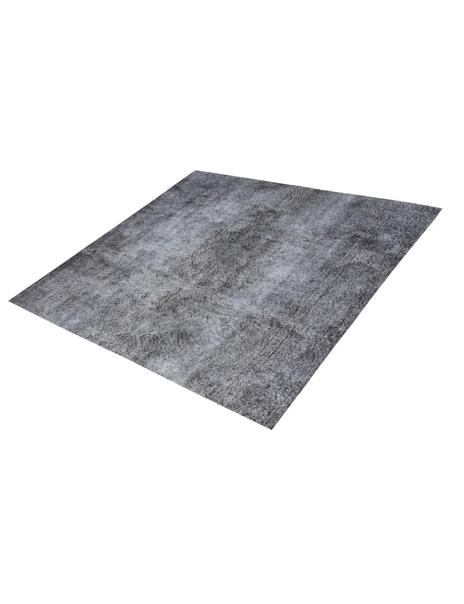 Grau Türkei Vintage Teppich 160 x 160 cm - Einzigartiger handgefertigter Teppich