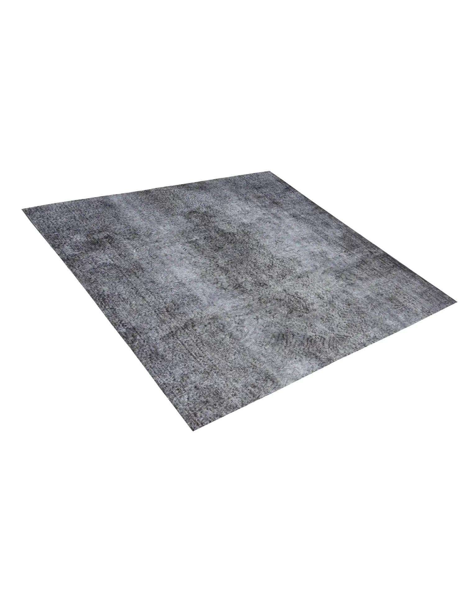 Grau Türkei Vintage Teppich 160 x 160 cm - Einzigartiger handgefertigter Teppich