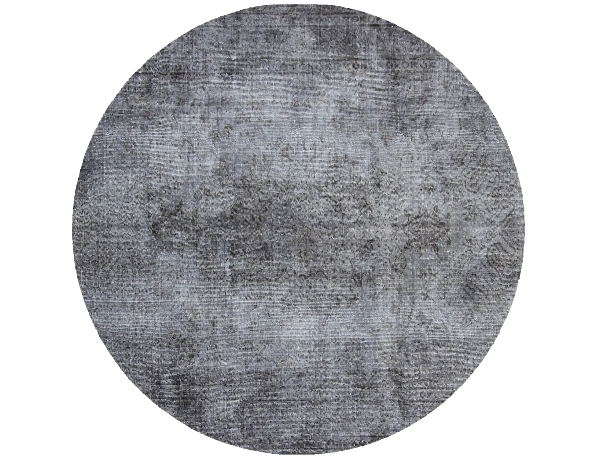 Grau Türkei Vintage Teppich 160 x 160 cm - Einzigartiger handgefertigter Teppich