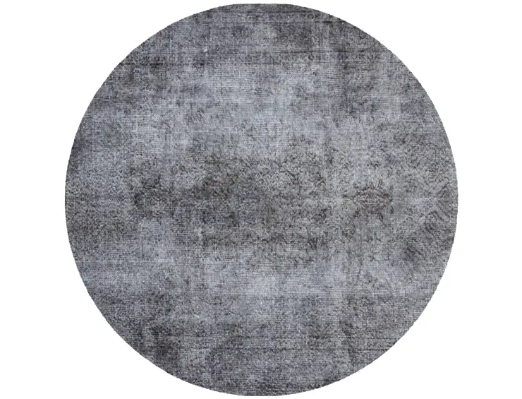 Grau Türkei Vintage Teppich 160 x 160 cm