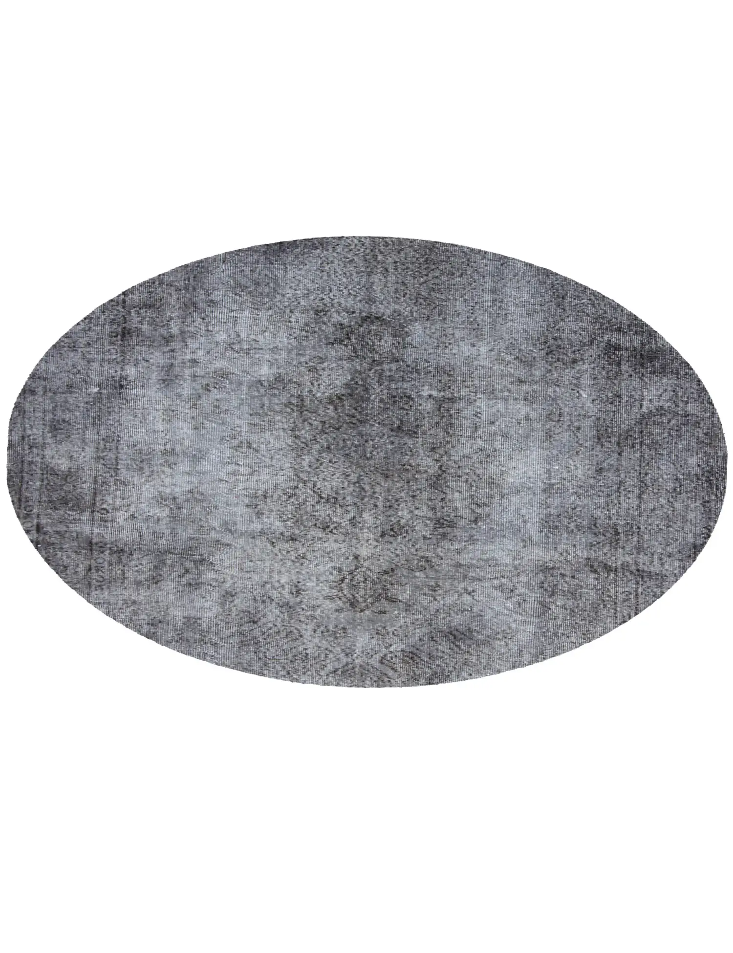 Grau Türkei Vintage Teppich 160 x 160 cm - Einzigartiger handgefertigter Teppich