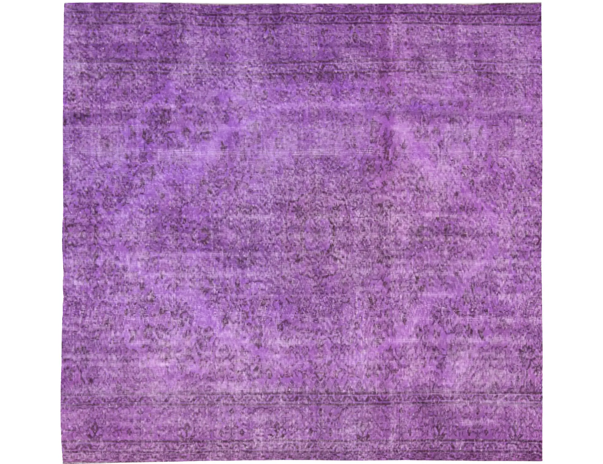 Lila Türkei Vintage Teppich 170 x 170 cm