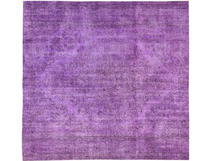 Lila Türkei Vintage Teppich 170 x 170 cm