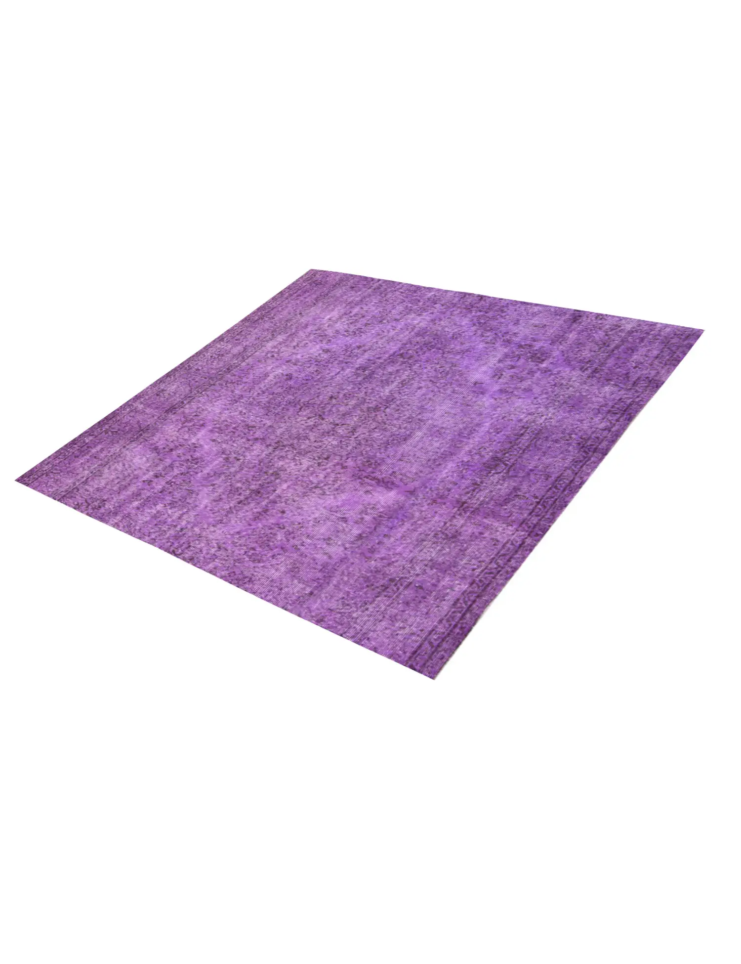 Lila Türkei Vintage Teppich 170 x 170 cm - Einzigartiger handgefertigter Teppich