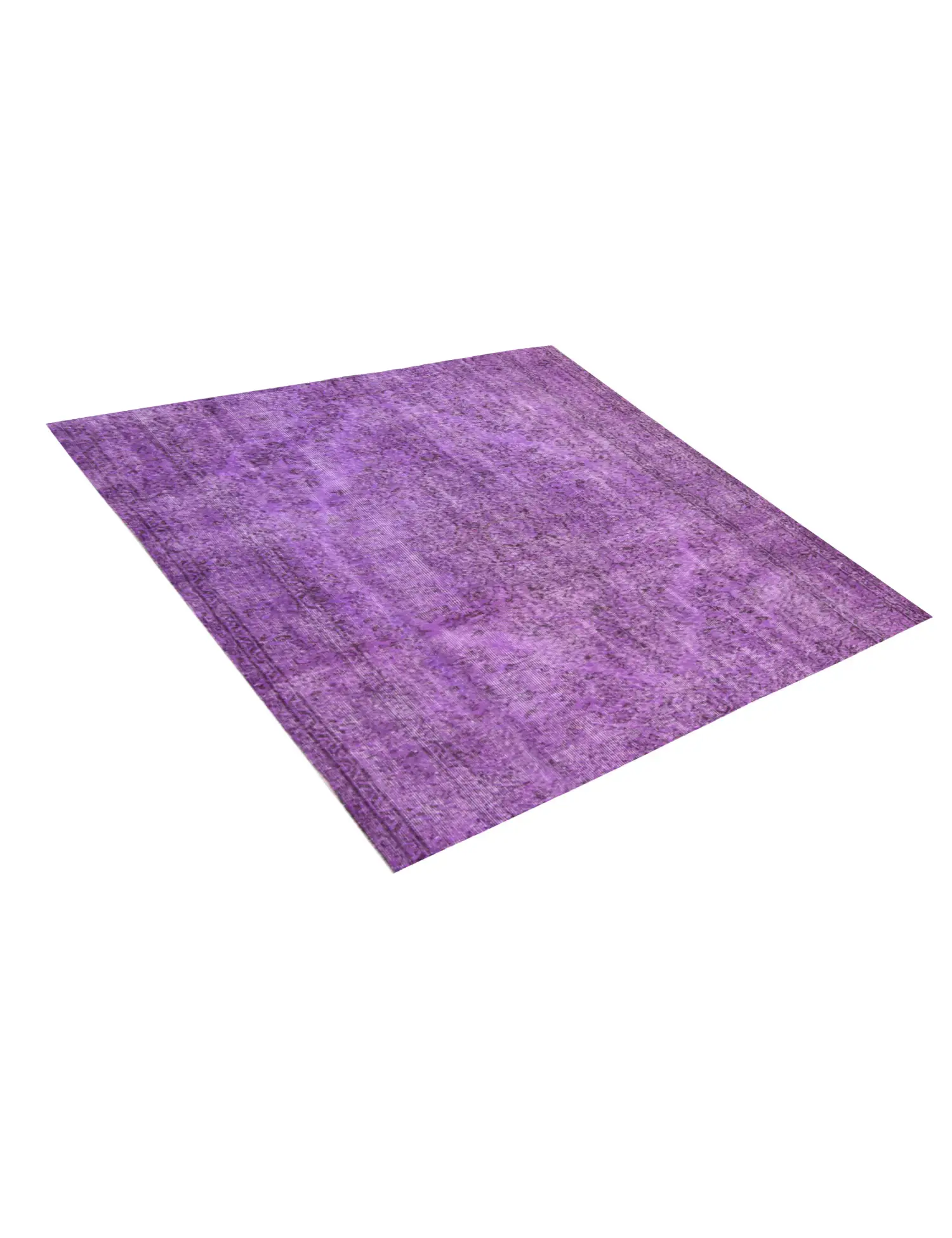 Lila Türkei Vintage Teppich 170 x 170 cm - Einzigartiger handgefertigter Teppich
