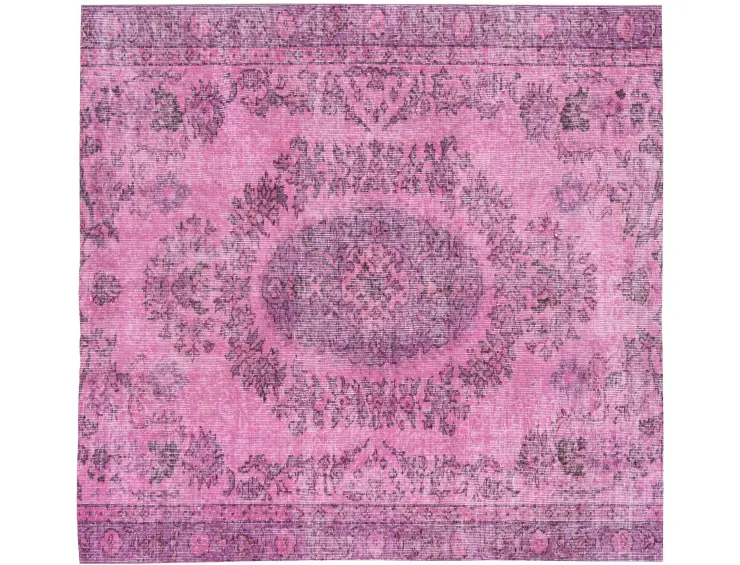 Rosa Türkei Vintage Teppich 163 x 163 cm