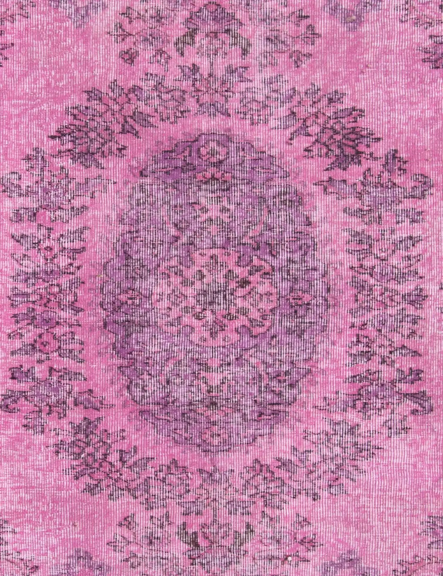 Rosa Türkei Vintage Teppich 163 x 163 cm - Einzigartiger handgefertigter Teppich