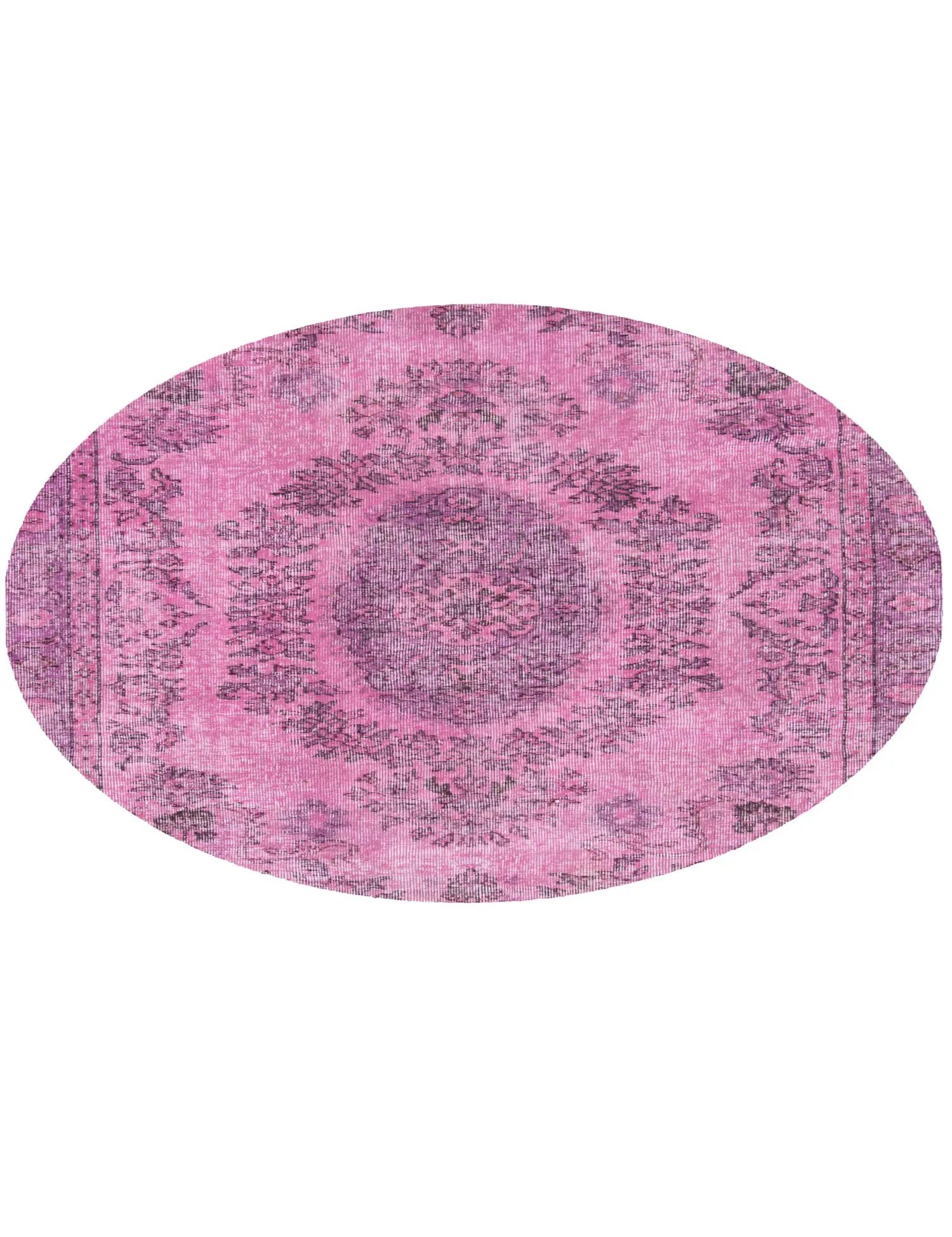 Rosa Türkei Vintage Teppich 163 x 163 cm - Einzigartiger handgefertigter Teppich