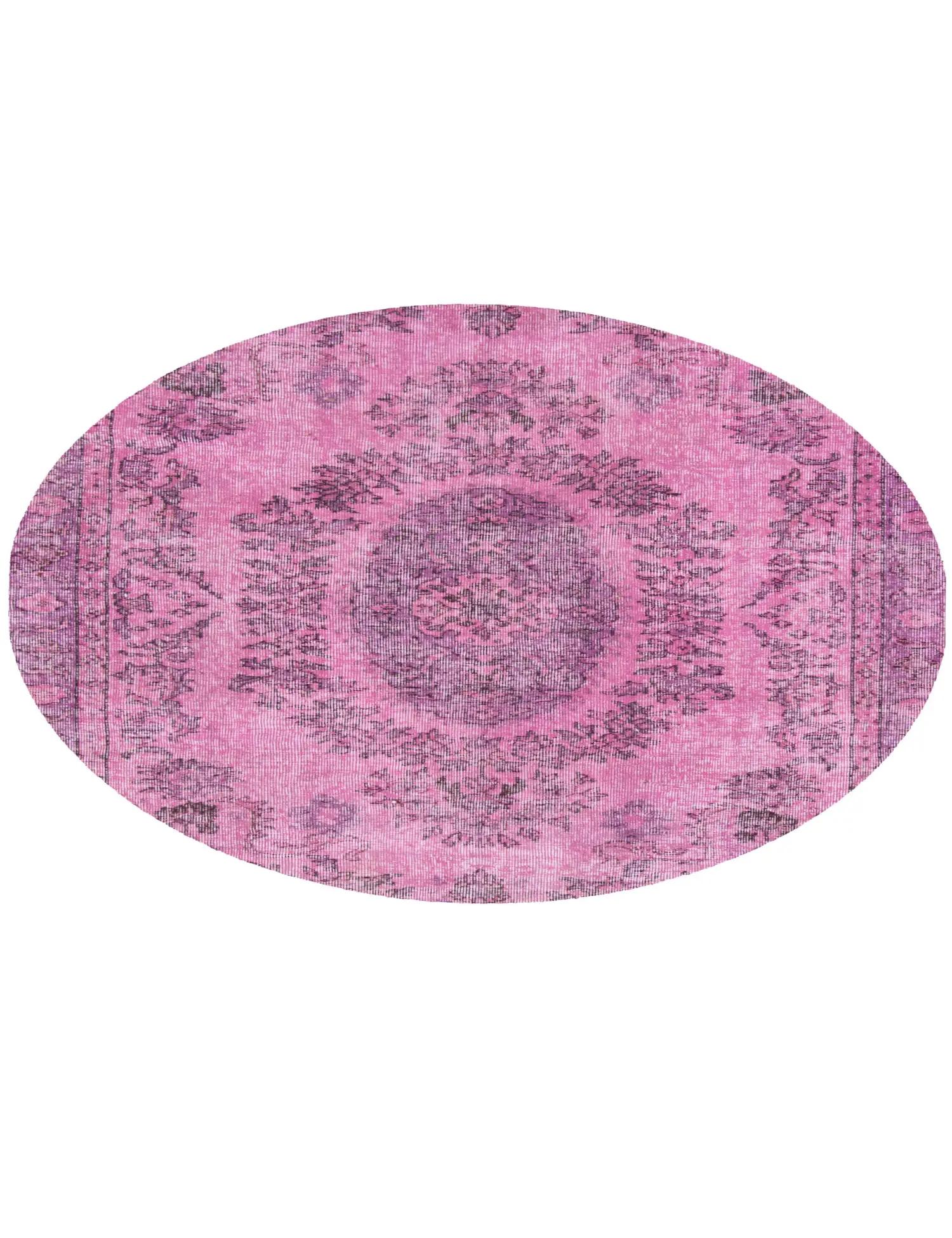 Rosa Türkei Vintage Teppich 163 x 163 cm - Einzigartiger handgefertigter Teppich