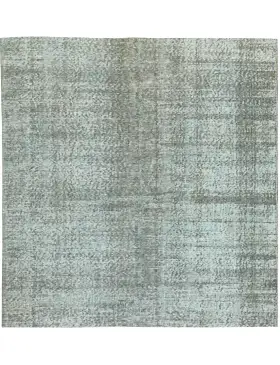 Grau Türkei Vintage Teppich 150 x 150 cm