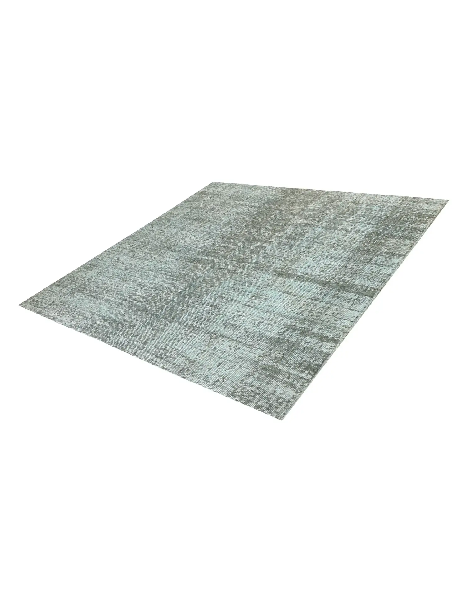 Grey Turkey Vintage Carpet 150 x 150 cm - Unique Handmade Carpet