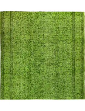 Grün Türkei Vintage Teppich 170 x 170 cm