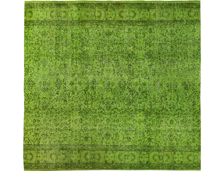 Grün Türkei Vintage Teppich 170 x 170 cm