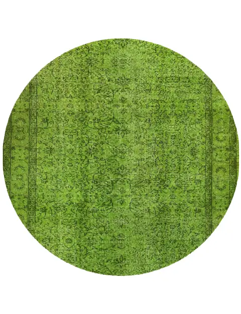 Grøn Tyrkiet Vintagetæppe 170 x 170 cm