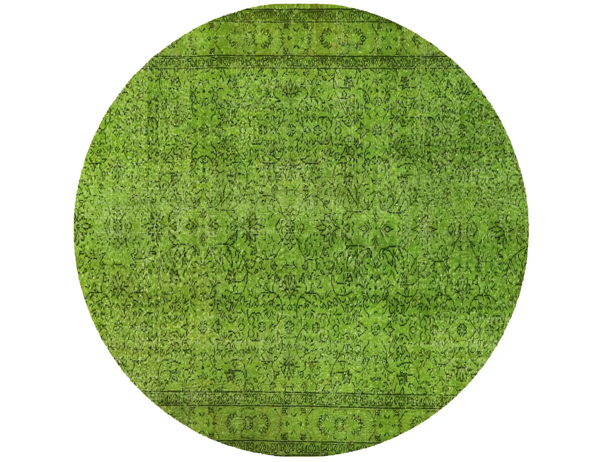 Grün Türkei Vintage Teppich 170 x 170 cm