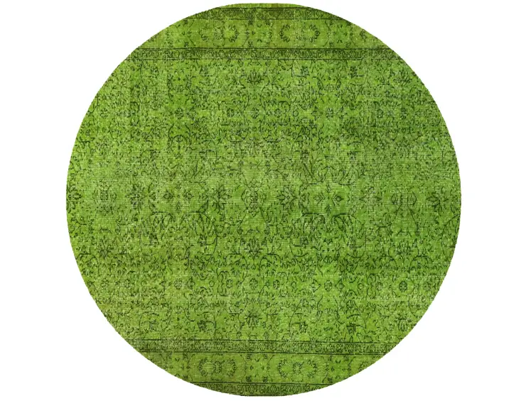 Grün Türkei Vintage Teppich 170 x 170 cm