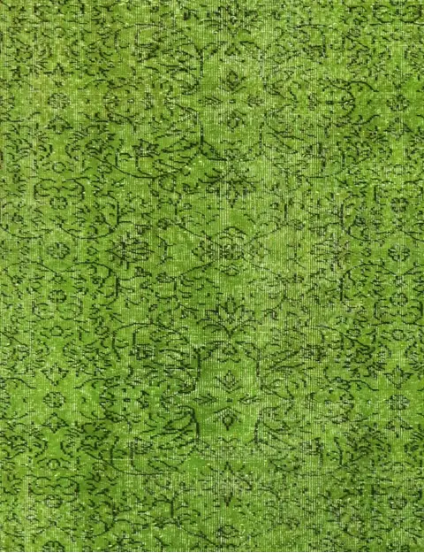 Grøn Tyrkiet Vintagetæppe 170 x 170 cm - view 3
