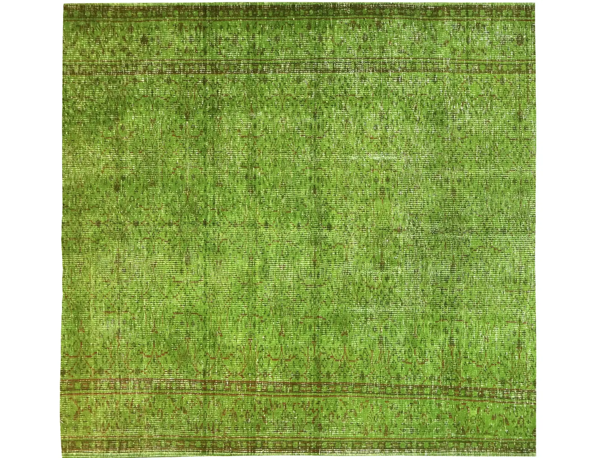 Grün Türkei Vintage Teppich 168 x 168 cm