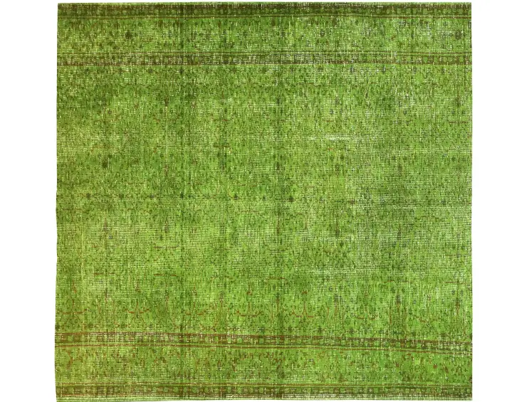 Grün Türkei Vintage Teppich 168 x 168 cm