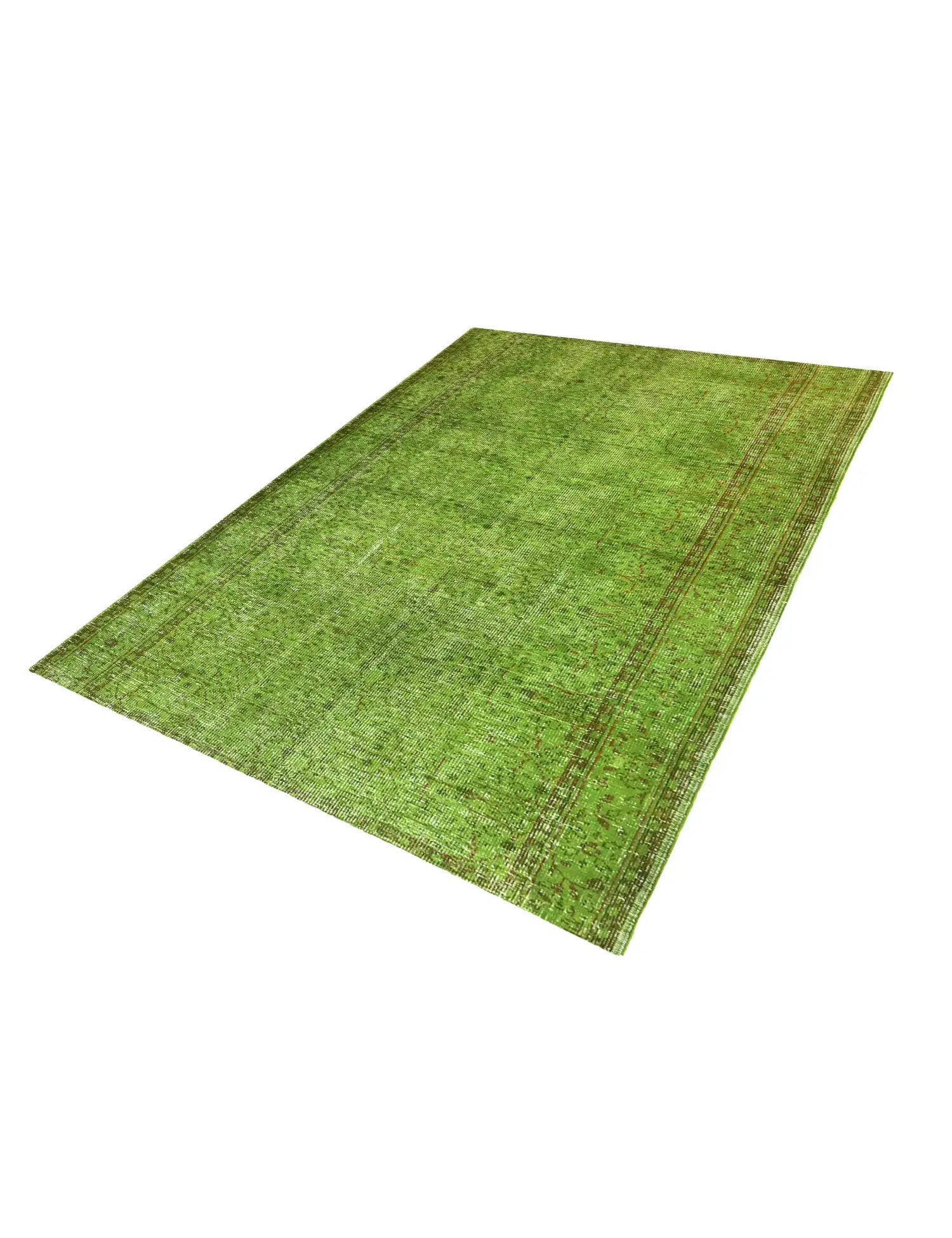 Grün Türkei Vintage Teppich 240 x 168 cm - Einzigartiger handgefertigter Teppich