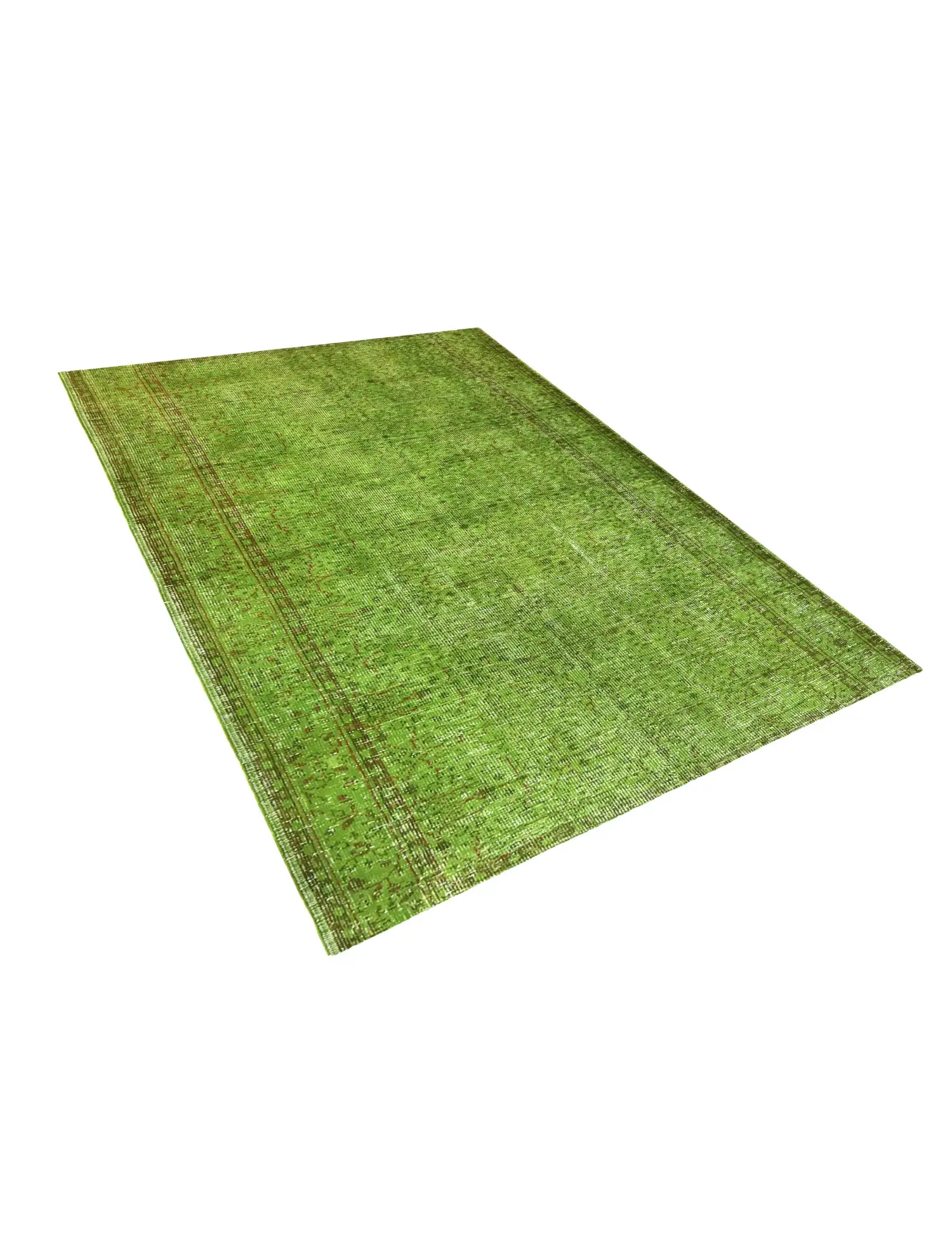 Grün Türkei Vintage Teppich 240 x 168 cm - Einzigartiger handgefertigter Teppich
