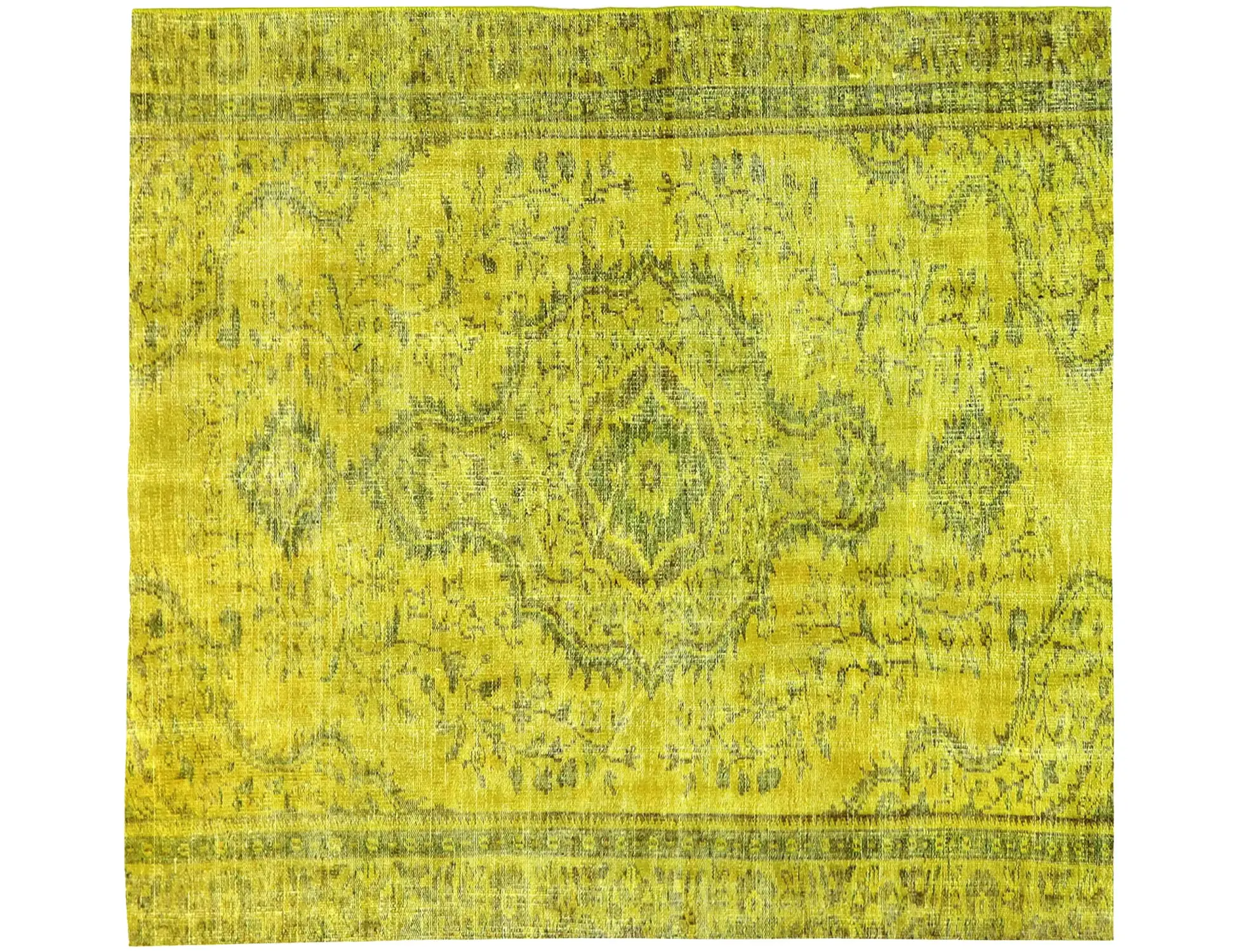 Green Turkey Vintage Carpet 156 x 156 cm