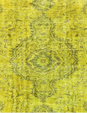 Verde Turquía Alfombra vintage 156 x 156 cm - view 3