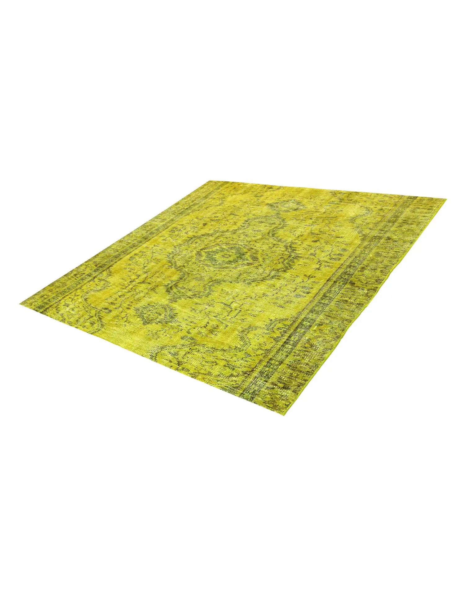 Green Turkey Vintage Carpet 156 x 156 cm - Unique Handmade Carpet