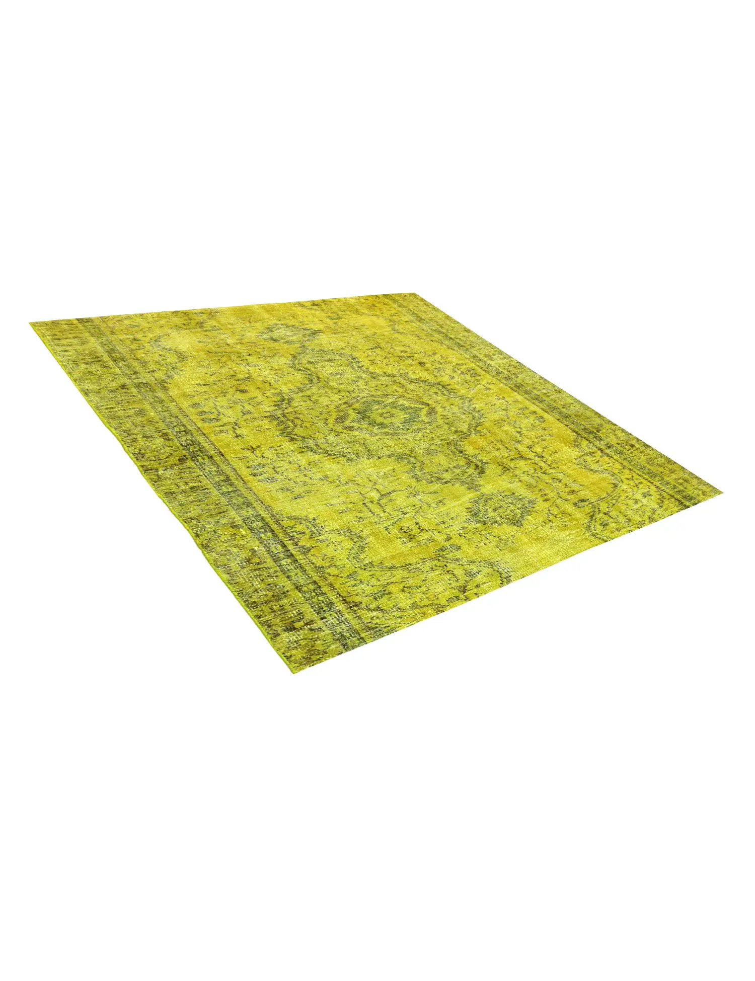 Green Turkey Vintage Carpet 156 x 156 cm - Unique Handmade Carpet
