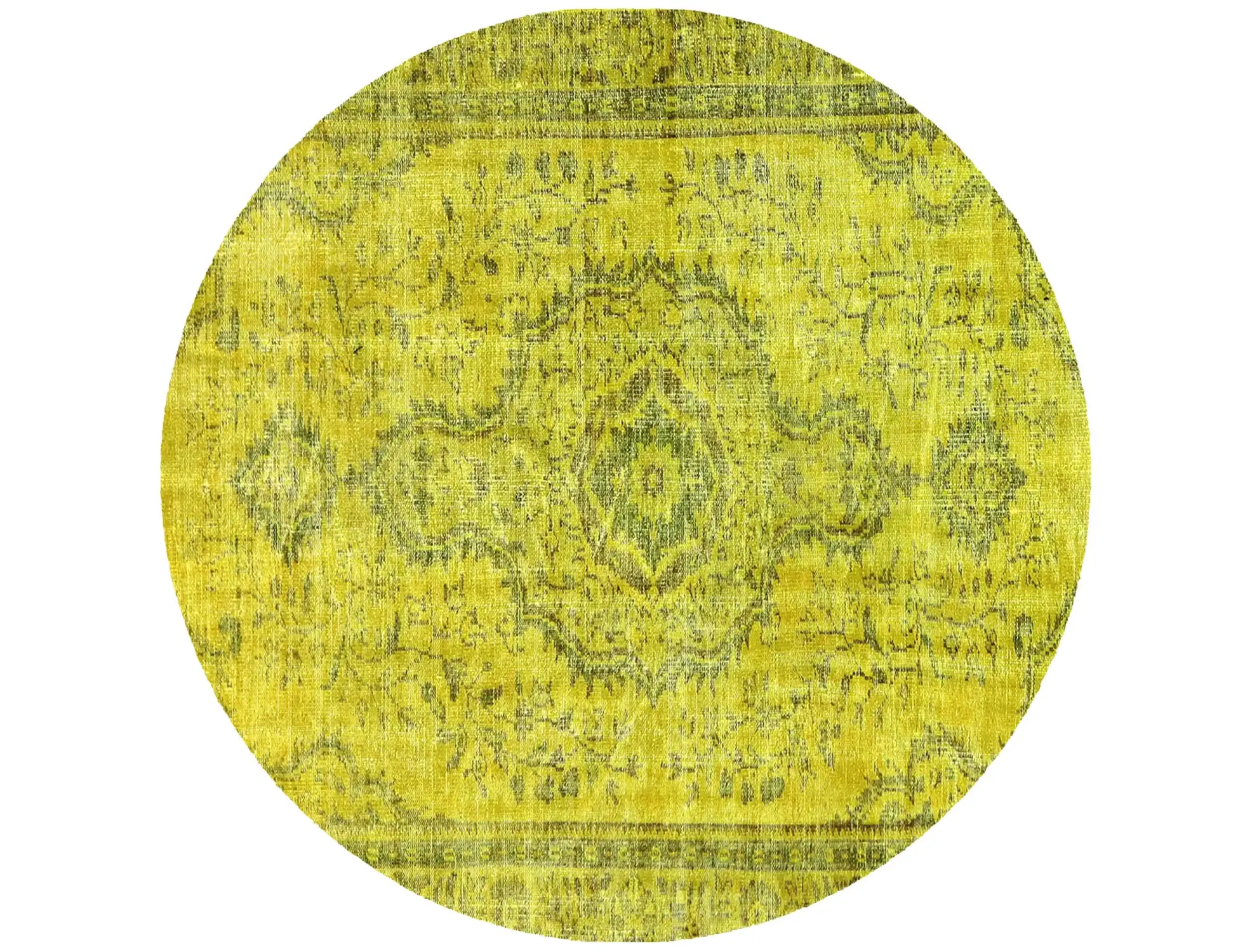 Green Turkey Vintage Carpet 156 x 156 cm