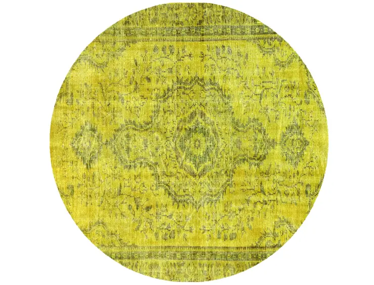 Grün Türkei Vintage Teppich 156 x 156 cm