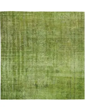Verde Turquía Alfombra vintage 180 x 180 cm