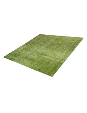 Verde Turquía Alfombra vintage 180 x 180 cm - view 1