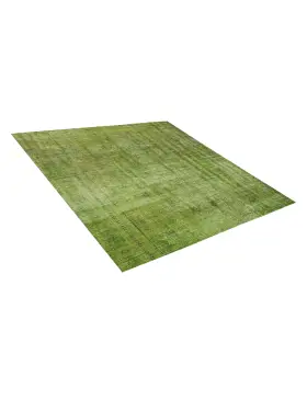 Verde Turquía Alfombra vintage 180 x 180 cm - view 2