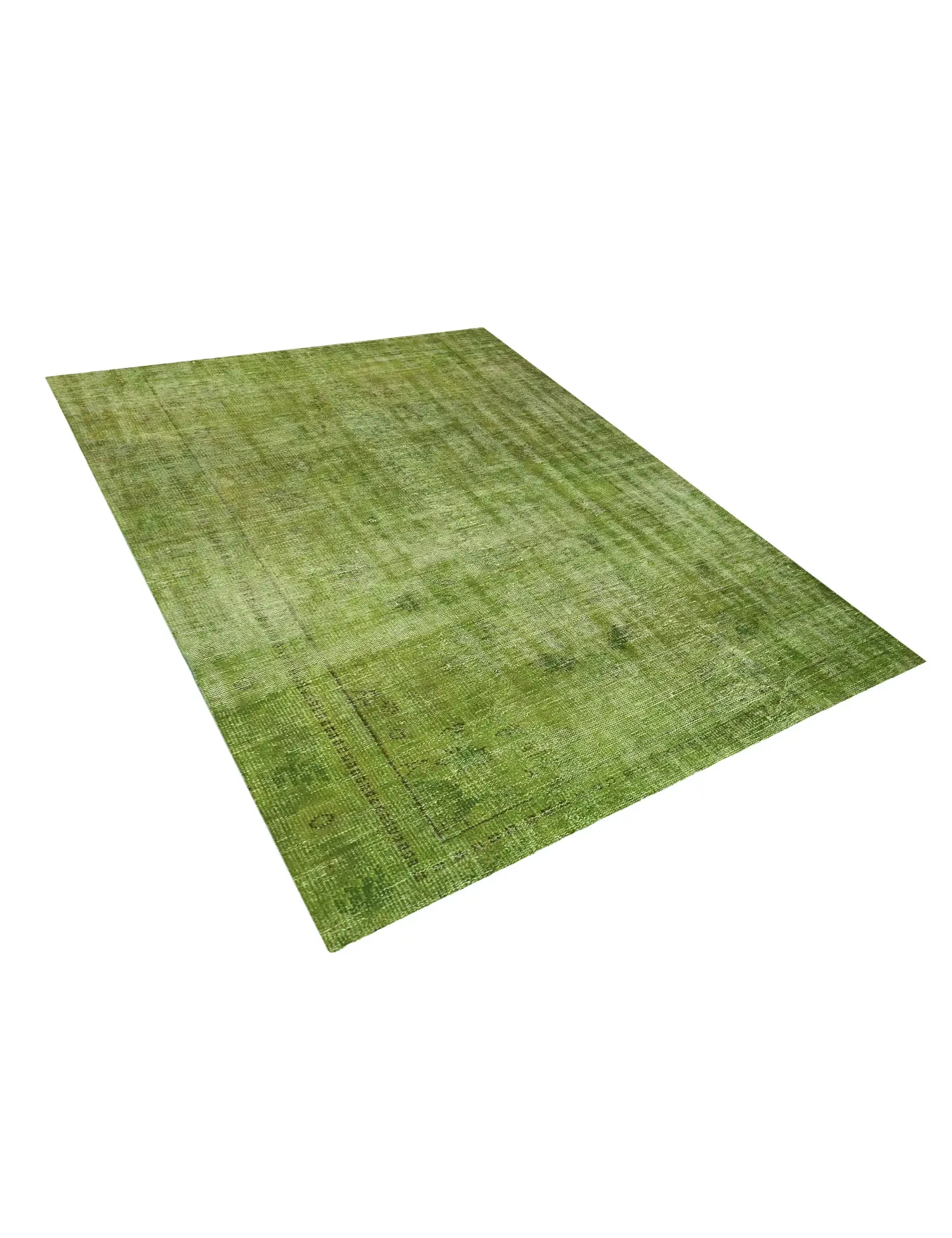 Grün Türkei Vintage Teppich 250 x 180 cm - Einzigartiger handgefertigter Teppich
