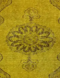 Gelb Türkei Vintage Teppich 142 x 142 cm - view 3