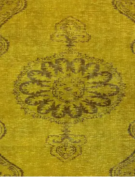 Gelb Türkei Vintage Teppich 142 x 142 cm - view 3