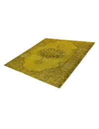 Gelb Türkei Vintage Teppich 142 x 142 cm - view 1