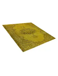 Gelb Türkei Vintage Teppich 142 x 142 cm - view 2