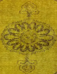 Gelb Türkei Vintage Teppich 142 x 142 cm - view 3