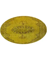 Gelb Türkei Vintage Teppich 142 x 142 cm - view 1