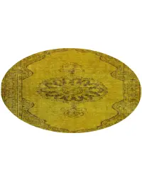 Gelb Türkei Vintage Teppich 142 x 142 cm - view 2