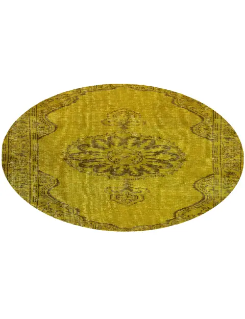 Gelb Türkei Vintage Teppich 142 x 142 cm - view 2