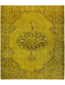 Gul Tyrkiet Persisk Vintagetæppe 200 x 142 cm