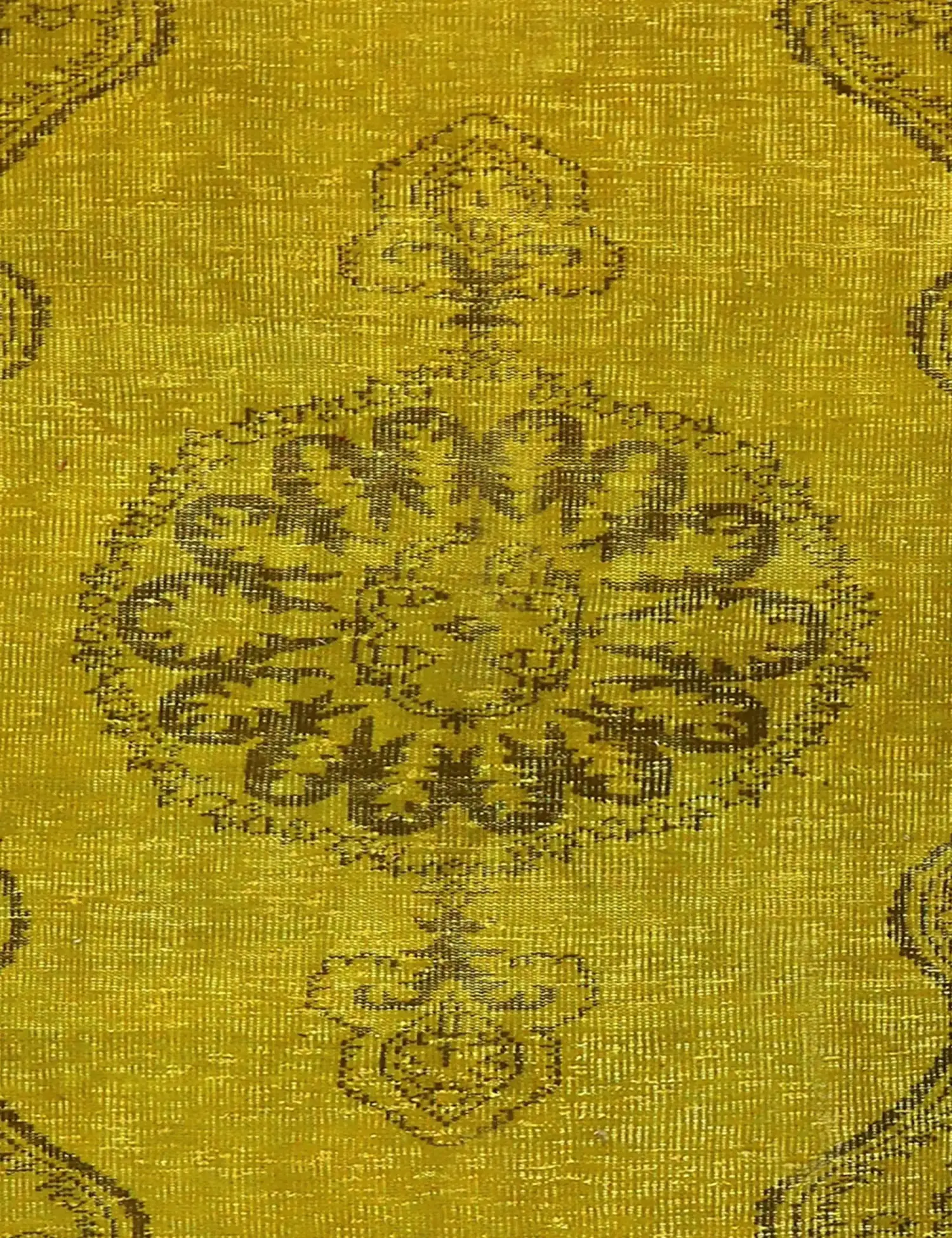 Gelb Türkei Vintage Teppich 200 x 142 cm - Einzigartiger handgefertigter Teppich