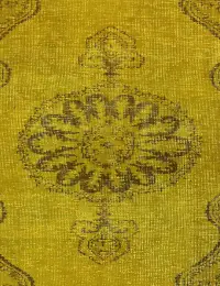 Gelb Türkei Vintage Teppich 200 x 142 cm - view 3