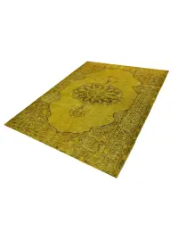 Gelb Türkei Vintage Teppich 200 x 142 cm - view 1
