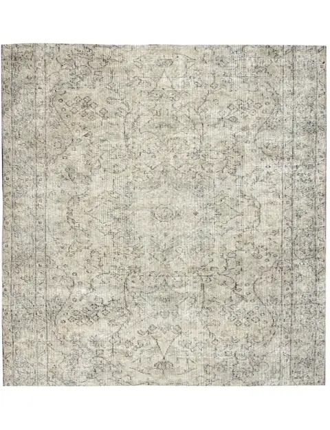Beige Turkije Vintage Tapijt 160 x 160 cm