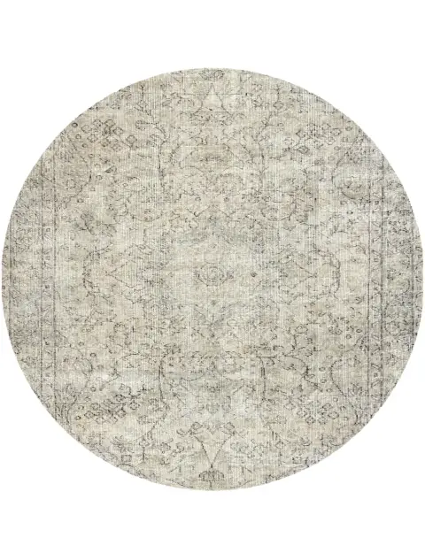 Beige Turkije Vintage Tapijt 160 x 160 cm